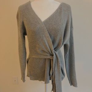 Wrap knit sweater